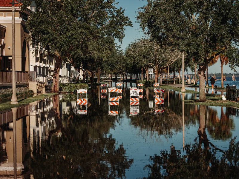 Flooded streets and properties requiring route assessment and a timely map for incident command