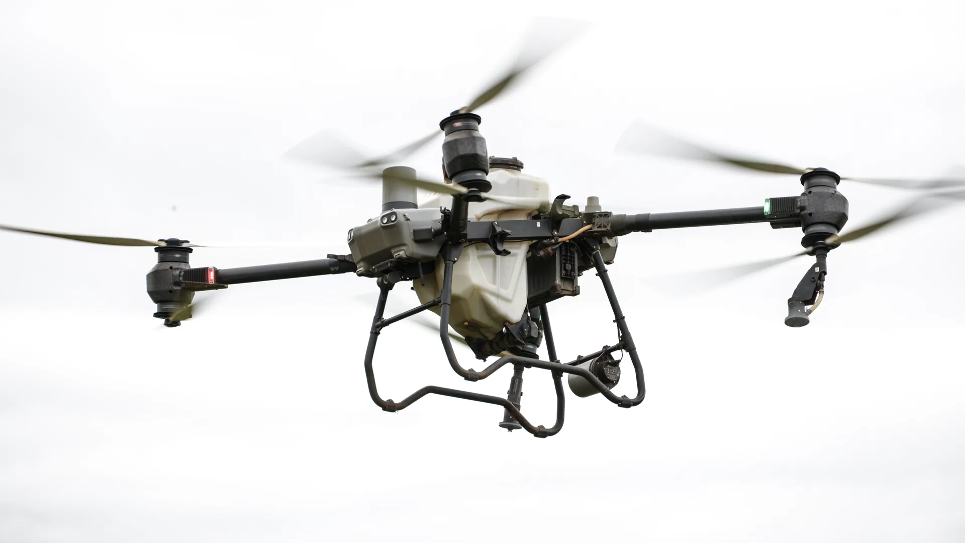 Industrial drone and field equipment prepared as a complete commercial inspection system