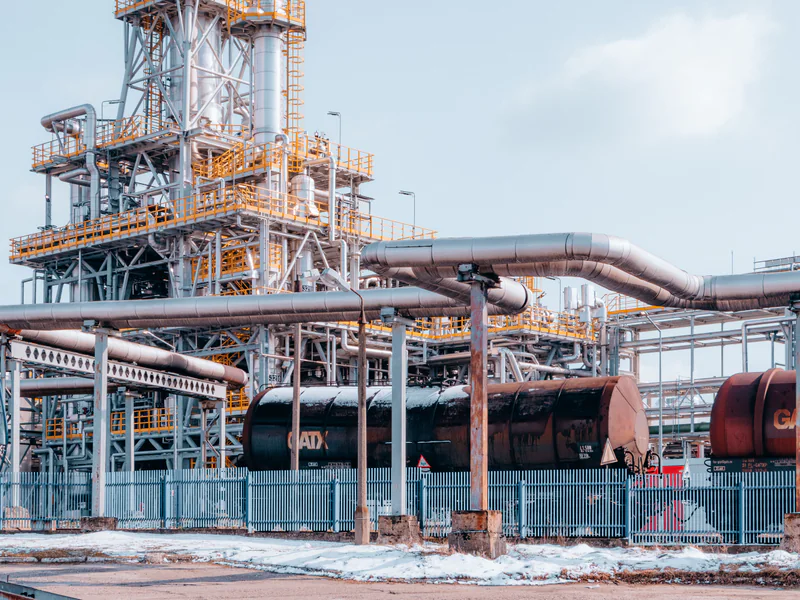 Oil and gas valves and pipework that create complex geometry for methane plume localization